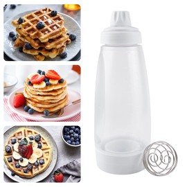 Dough Scoop, Pancakes, 1000 ml Dough Scoop with Scale and Mixing Ball, Hand Batter Dispenser for Pancakes, Muffins, Crepes, Waffles