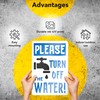 Please Turn Off the Water Sign - 8x12 Aluminum Don't