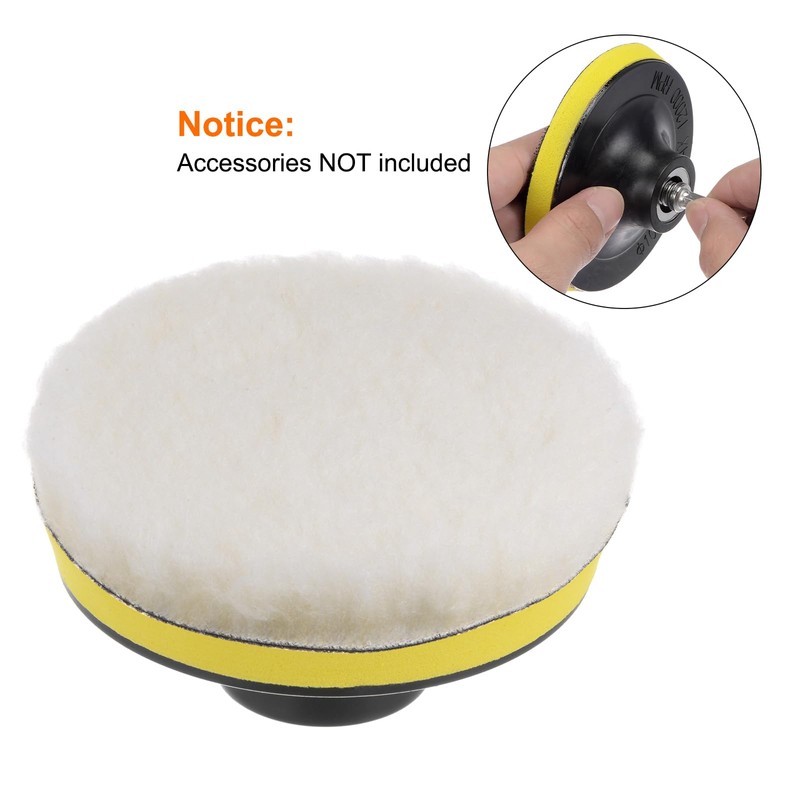 sourcing map 6pcs Wool Buffing Pads 7 Inch Polishing Pad