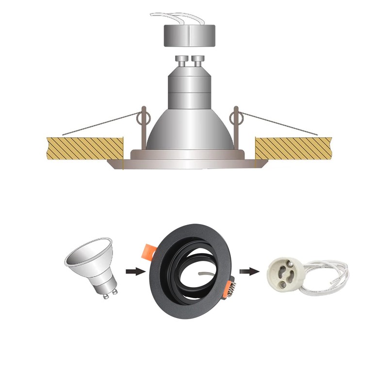 Matt Black Indoor Ceiling Lights - Kitchen, Bathroom, Living Room,