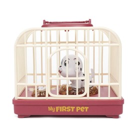 Toy Pretend Dog Pet Cage with Dog Moving Ears and Tail Wiggling Light and Sound Role Play Educational Interactive Playset Gift for Kids Boys and Girls Aged 3+ Years Old