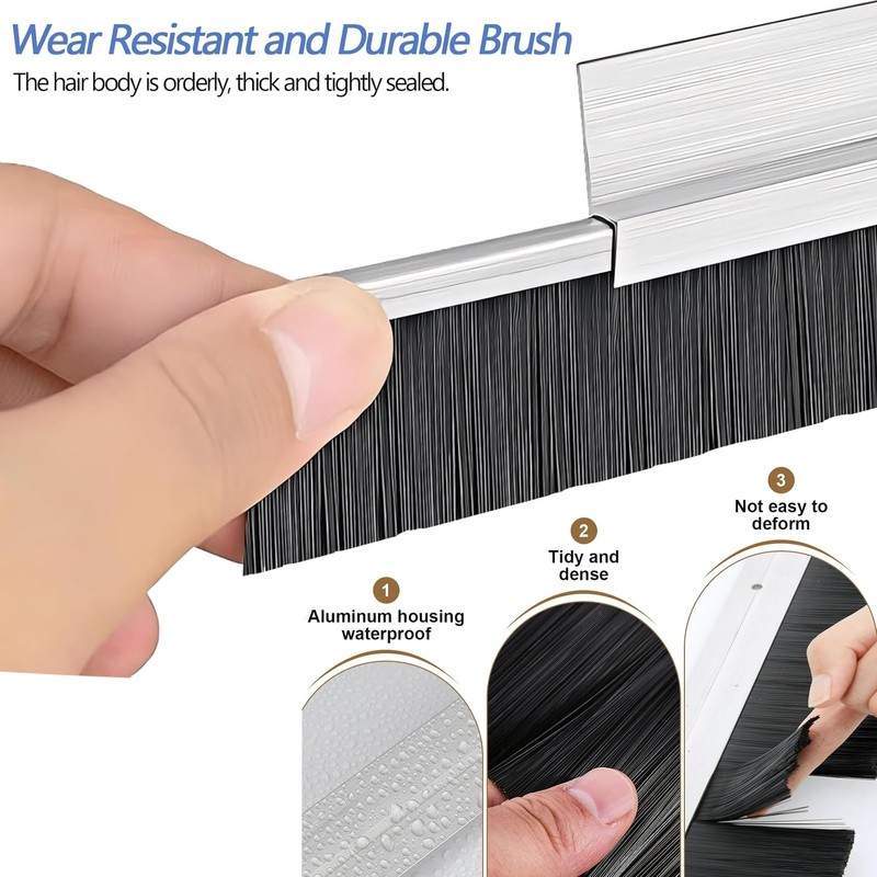 Brush Seal Made of Aluminium, Door Seal with Brush for