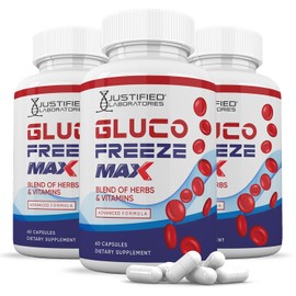 (3 Pack) Glucofreeze Max Advanced Formula 1295MG 180 Capsules