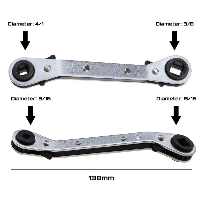 Create idea Square Ratchet Wrench 4-in-1 Switchable Wrench HVAC Maintenance