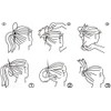 1Set(2pcs) Black Plastic Magic Hair Braid Ponytail Maker Clip Tool