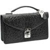 Bliss Leather Ostrich Embossed Second Bag, Integrated Wallet Bag, Genuine