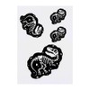 4 x 'T-Rex Fossil' Temporary Tattoos - Water Resistant, Skin-Safe,