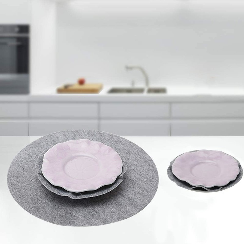 WANGCL 48PCS Felt Plate Dividers Set of 3 Sizes Pads