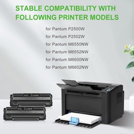 PB-211 Toner Cartridge Replacement for Pantum PB211 PB-211EV PB-210 Toner Compatible for Pantum P2502W M6552NW P2500W M6550NW M6500NW M6600NW M6602NW Printer Ink (Black,2-Pack)