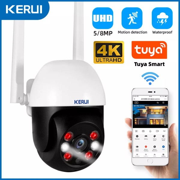 KERUI WiFi 8MP Wireless IP Camera Tuya Smart Home Security