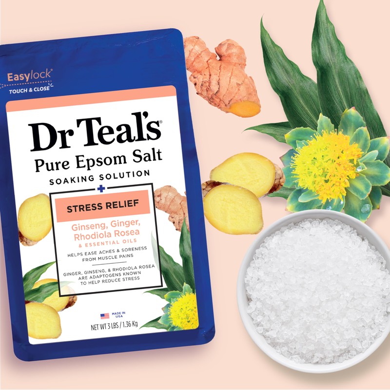 Dr Teal's Pure Epsom Salt, Stress Relief with Essential Oils,