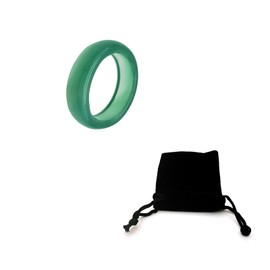 Rrdaily Green Jade Ring for Women Good Luck Jade Ring Green Crystal Jade Rings Jewelry for Teen Girls Size 6-10 (Green: 6)