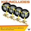 VULCAN Car Tie Down with Snap Hooks - Lasso Style