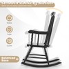 Giantex Outdoor Wood Rocking Chair - Patio Rocking Chair with