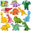 12PCS Dinosaur Bath Toys Mold Free Baby Bath Toys for