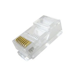 CAT5E RJ45 MODULAR PLUG 8P8C ROUND SOLID CABLE- 100 EACH/BAG, 100 PCS Total Distributed by NAC Wire and Cables