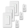 NineLeaf 3Pack Wireless Light Switch and Receiver Kit, No Wiring,