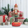 KI Store Christmas Nutcracker Red Music Box Wooden Drummer Soldier