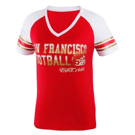 Simapak Simapak Womens Football Fans Athletic City Raglan T-Shirts - White & Red (Size:3XL)