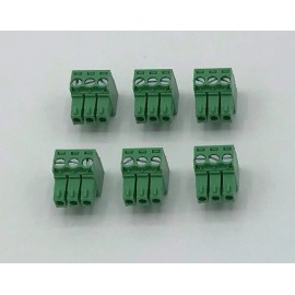Traktronix 6 pcs  3 pin - 3.5mm Terminal Block Connector Crestron, Speakercraft, B&K, Nuvo