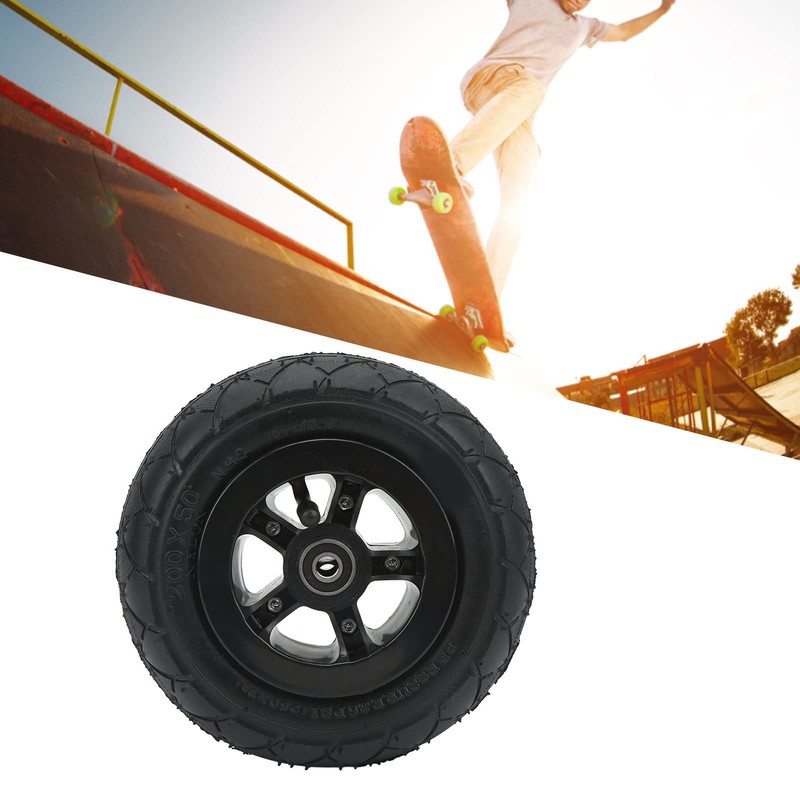 Skateboard Wheels, 8inch Mountain Skateboard Wheel with Pneumatic Tire, Longboard
