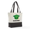 CafePress Valedictorian Graduation (Green) Canvas Tote Top Zipper Closure