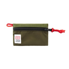 Topo Designs Accessory Bags, Travel Organizer Accessories for Smaller Items, Durable Storage Pouch, 3 Sizes, Fully Lined Pack Cloth (Small, Olive/Olive)