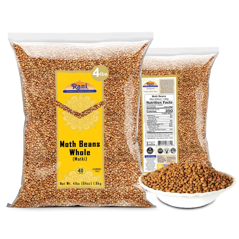 Rani Moth Beans Whole 64oz (4lbs) 1.81kg Bulk ~ All