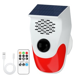 Home Alarm System with Remote Control, Motion Sensor Outdoor, Solar Motion Sensor 120 dB 3 Modes Motion Sensor for Home, Farm, Villa, Yard, Garden