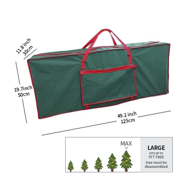 Ram© Christmas Tree Storage Bag Fabric Xmas Tree Fabric Decor Holiday Store Bag Upto 9FT Tree