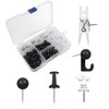 AIEX 125pcs Push Pins Set, Including Plastic Push Pin Hook