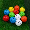 AIMALL 50PCS Plastic Airflow Perforated Golf Training Balls, Lightweight Hollow