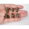 6pcs Knife Paracord Lanyard Ropes Alloy Skull and Cross Beads,EDC