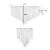 apott Beaded Window Valance White Sheer Voile Swag Rod Pocket