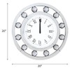 Acme Boffa Round Wall Clock with Circular Floating Crystal in