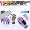 Vgo... Chainsaw Gloves 12-Layer Protection on Both Hands in Cowhide,