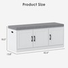 Suuiwau 3-Tier Shoe Storage Bench with Adjustable Shelf, Large Capacity