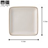 Edgeline Square Plate M, White