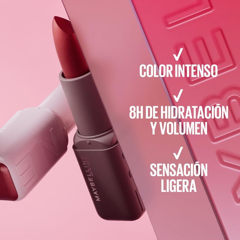 Maybelline Serum Lipstick Labial en Barra Hidratante Mate Open Late