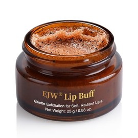 Triple-Action Lip Scrub - Brown Sugar, Coffee & Pearlite Exfoliator - Infused with Coconut & Botanical Oils for Nourishing Care of Dry, Cracked Lips - Vegan, Cruelty-Free