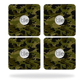 MightySkins Skin Compatible with Tile Slim Key Finder (4 Pack) wrap Cover Sticker Skins Green Camouflage
