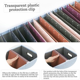 2 Pack File Storage Organizer, Filing Box, Portable File Box with Lid, Fit for Letter/Legal File Folder Storage, Document Organizer, Sky-blue