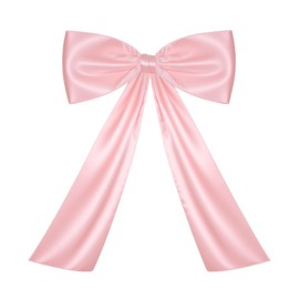 Voeveca Large Bow Big Coquette Bow for Backdrop Birthday Party Room Wall Decor, Giant Ribbon Tie Hanging Gift Coquette Wall Decor (1, Pink)