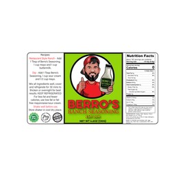 Berro's Ranch Seasoning Mix, 4.6 oz, Restaurant Style Dip and Dressing Mix