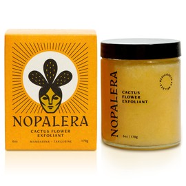 Nopalera Cactus Flower Exfoliant, Mandarina - Tangerine, Handmade Exfoliating Body and Face Scrub, a 3-in-1 - Cleanser, Exfoliant, and Moisturizer, Vegan, Cruelty-Free, Natural Scent, Dye Free, 6 oz. (Pack of 1)
