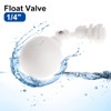 1/4" Plastic Float Valve for Aquarium Water Tank Auto Fill