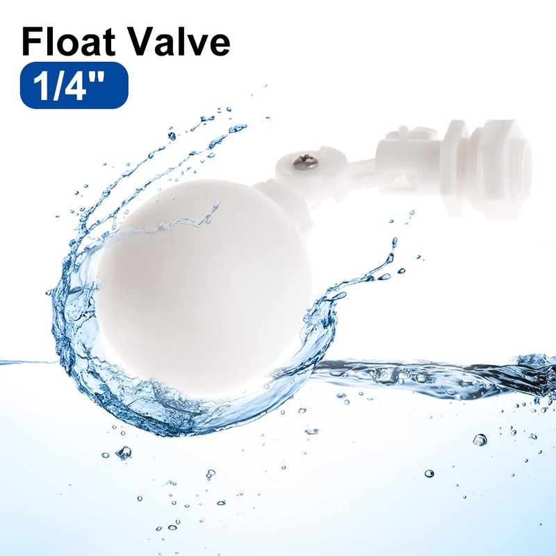 1/4" Plastic Float Valve for Aquarium Water Tank Auto Fill