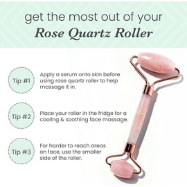 SDARA Rose Quartz Roller - Anti Aging for Wrinkles and Puffy Eyes - Firming Massage