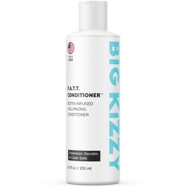 Big Kizzy F.A.T.T. Thickening & Volumizing Biotin Conditioner for Extensions, Hair Color & Keratin Treatments - Paraben & Sulfate Free - 8.5oz