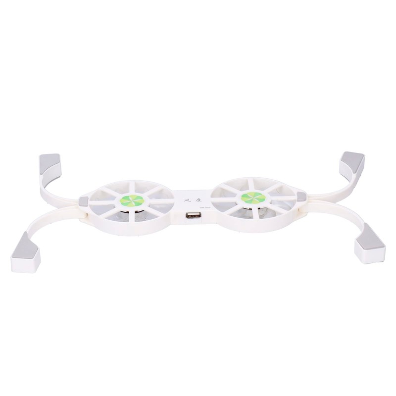 Laptop Cooling Pad, 4-Way Foldable Dual Fan Cooler with Large